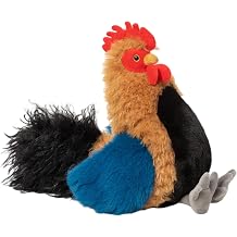 11" Colorful Rooster Plush Toy, Soft Stuffed Chicken Gift