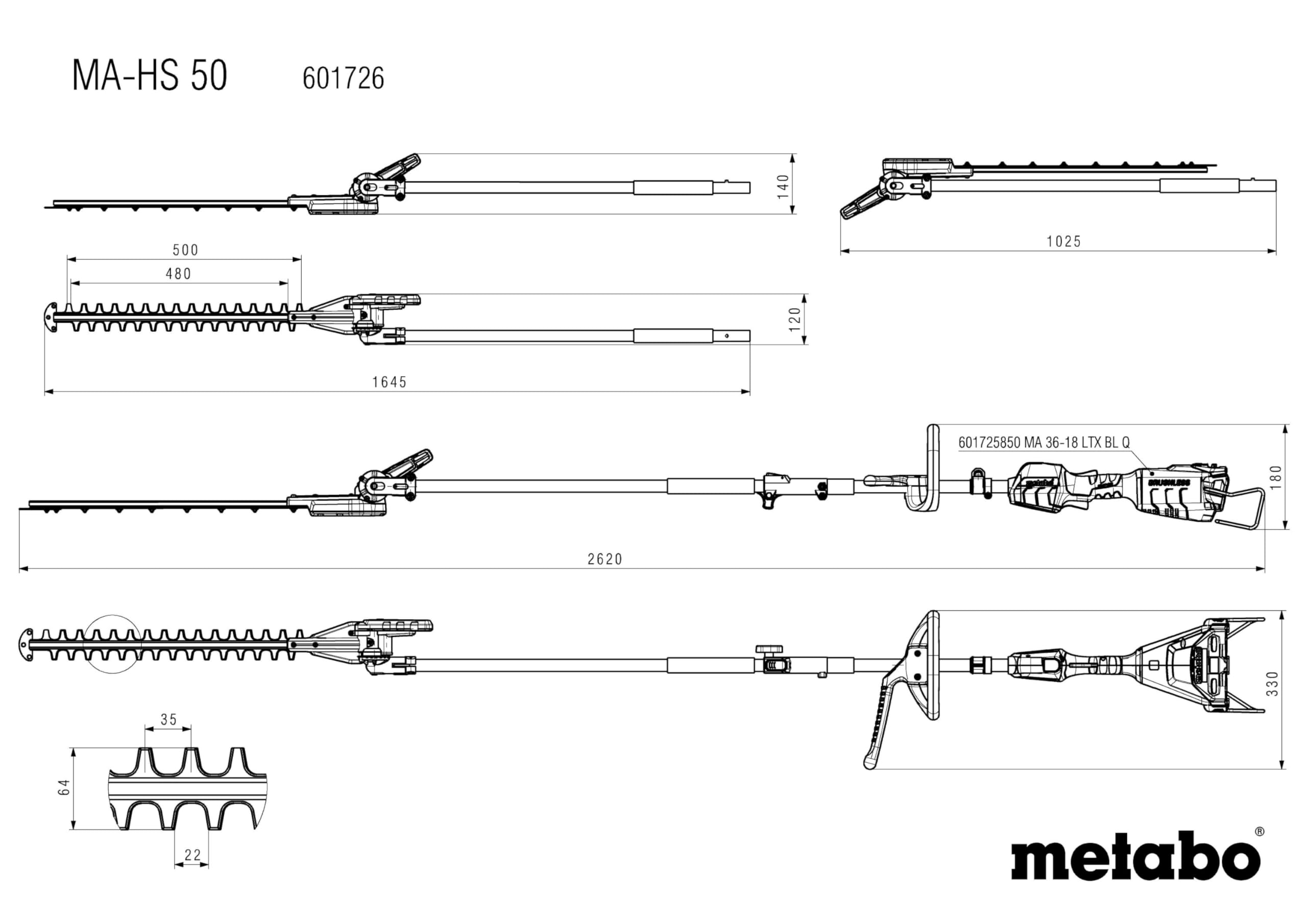 MA-HS 50 (601726850) Accesorio para cortasetos