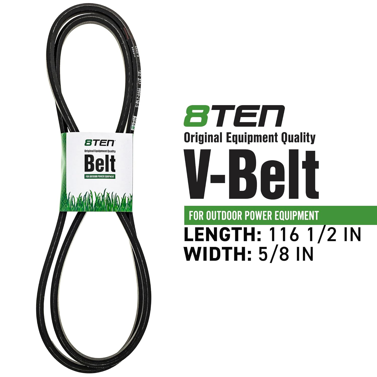 8TEN Double Drive Belt for John Deere X300 X304 F620 F687 Ztrak 2000 2305 3000 4000 48 Inch Deck M138583 5/8" x 116 1/2"