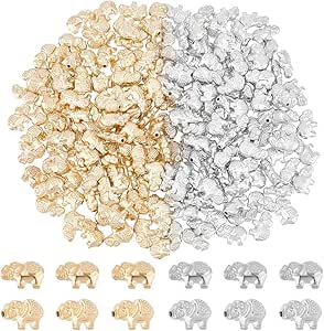 Aweisile Ali di Angelo 140 pezzi Ali Perline Metallo Angelo Ala Fascino Perline Perle in Metallo Distanziatori in Metallo per La Creazione Collana Braccialetto Fai-da-Te Artigianato