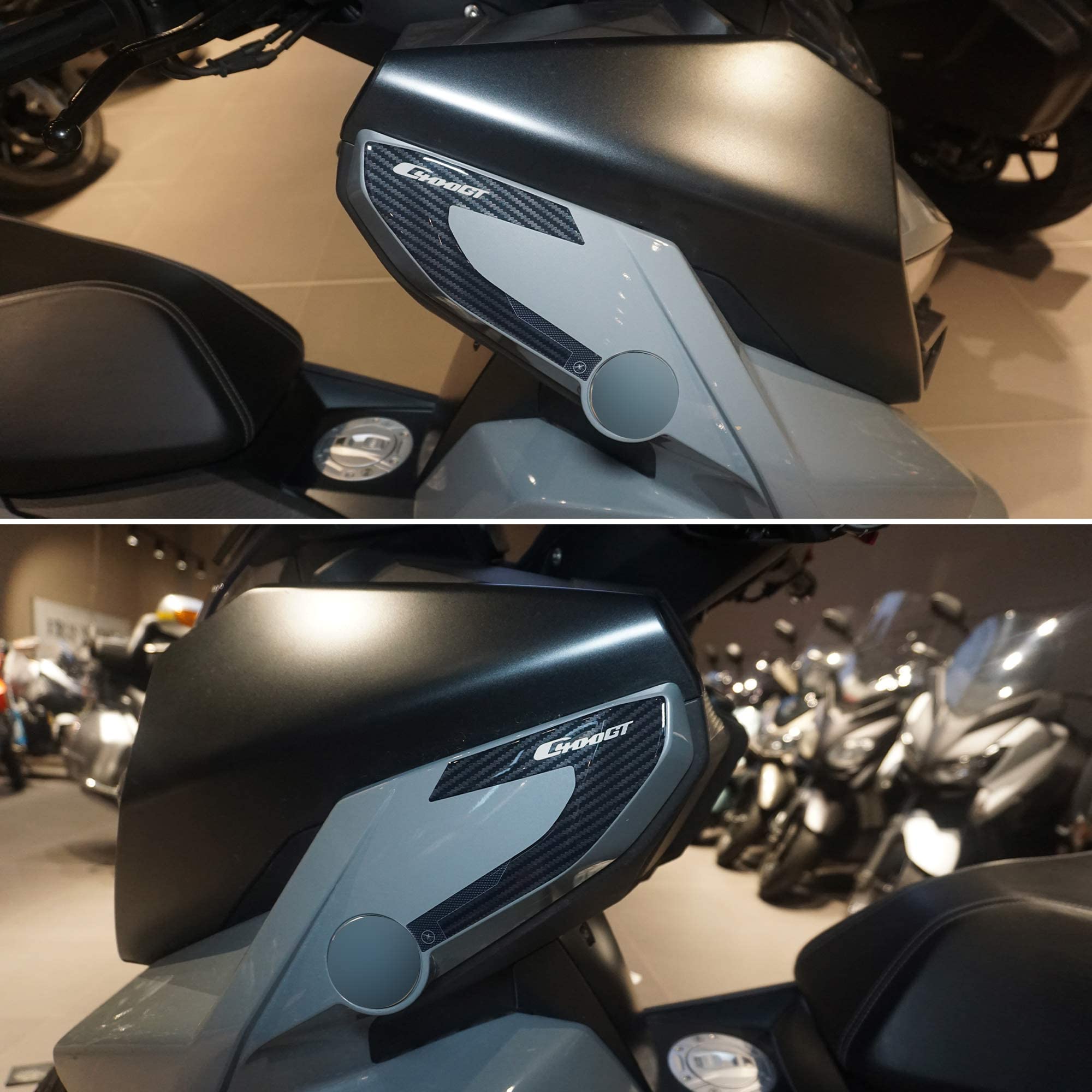 labelbike - 3D Gel Resin Stickers Side Protection Corner Protections Fairing Scooter Compatible with BMW C400GT 2021-2023
