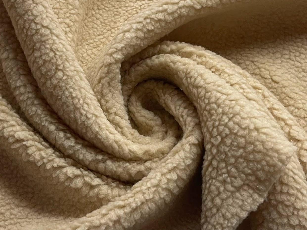 Faux Sherpa Fleece Sheepskin Fabric Material Cashmere 1Mtr