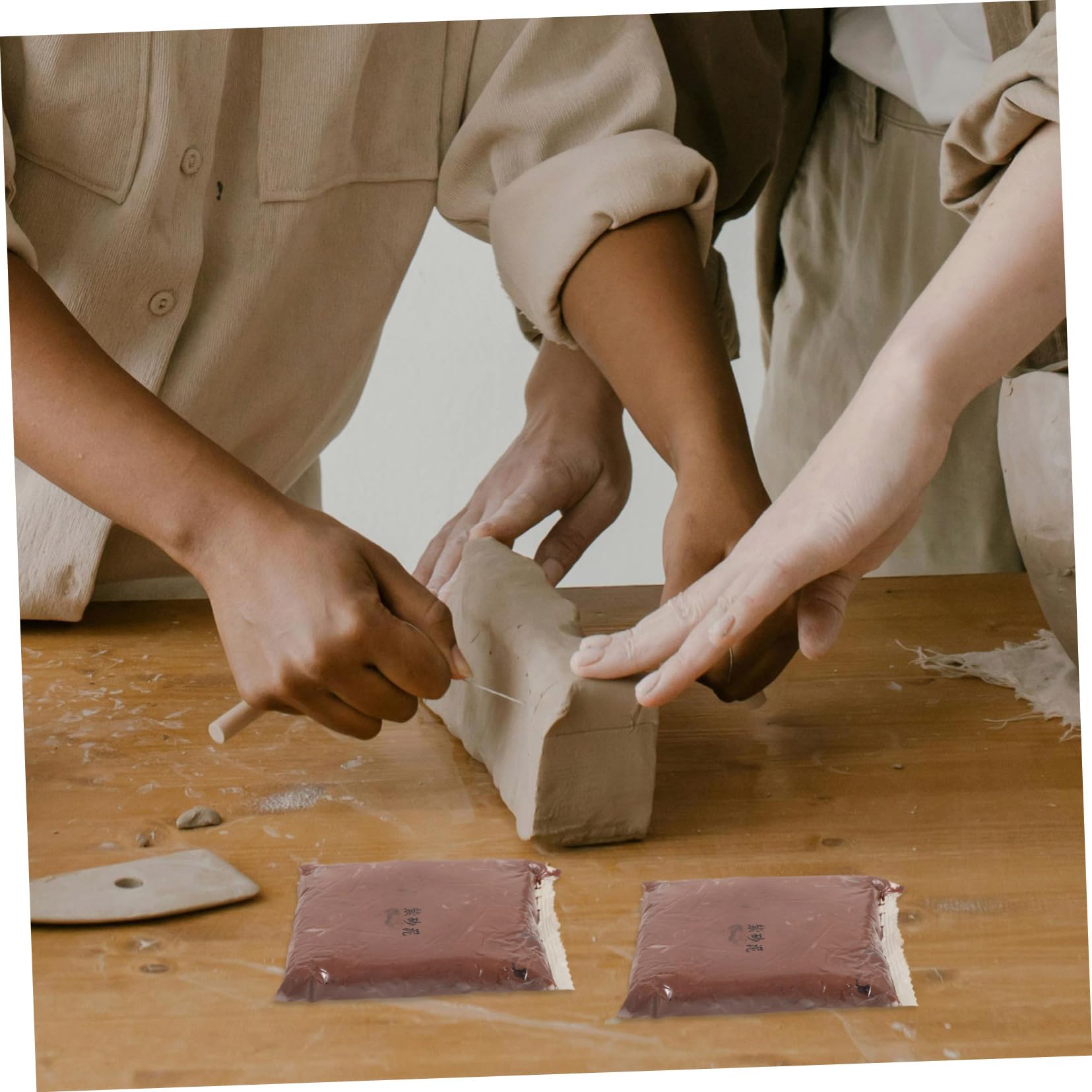 Operitacx 4borse Argilla Che Si Asciuga All Aria Per Modellare Kit Argilla Fai Da Te Per Ceramica Per Artigianato Morbida e Flessibile