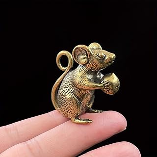 Brass Brass Mouse Figurine Wealth Amulet