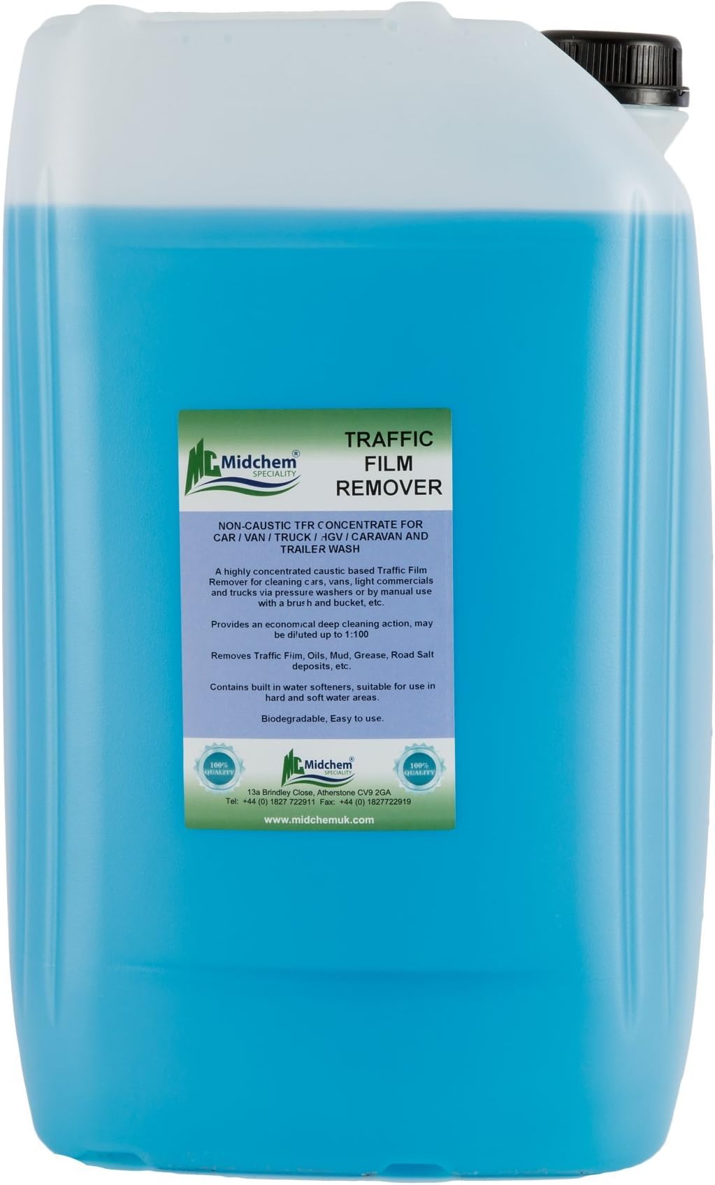 Midchem Speciality Traffic Film Remover TFR Non Caustic 25L Car Truck Van Caravan Wash Concentrate