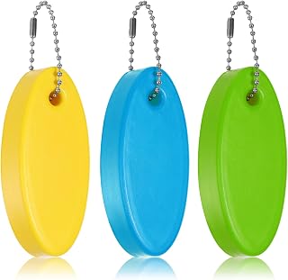 3 Pcs Foam Floating Keychain for Boat Keys, Oval Shaped Bright Color Floating Keychain for Kayak, Sailing, Swiming