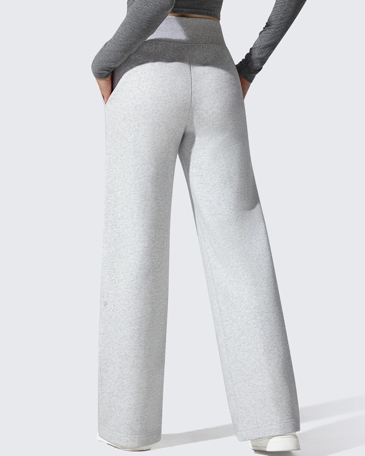 G4Free Flurrylux Women's Fleece Lined Wide Leg Sweatpants Drawstring Cotton Warm Lounge Pants - Image 6