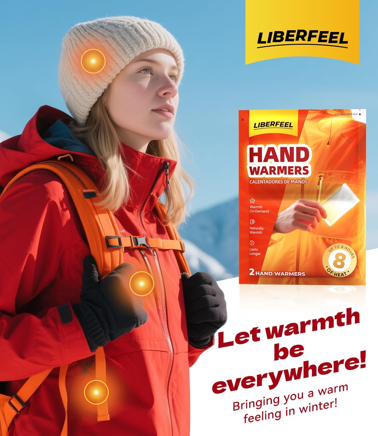 Hand Warmers Disposable 80/120 Warmers -Long-Lasting Up to 10 Hours for Warm Hand, Safe Natural Odorless Air Activated Warmers for Camping, Fishing, Winter for Men Women Kids