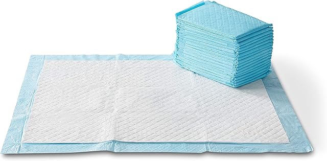 Amazon Basics Heavy Duty Dog and Puppy Training Pads, Leakproof with Quick-Dry Surface, X-Large, Pack of 25