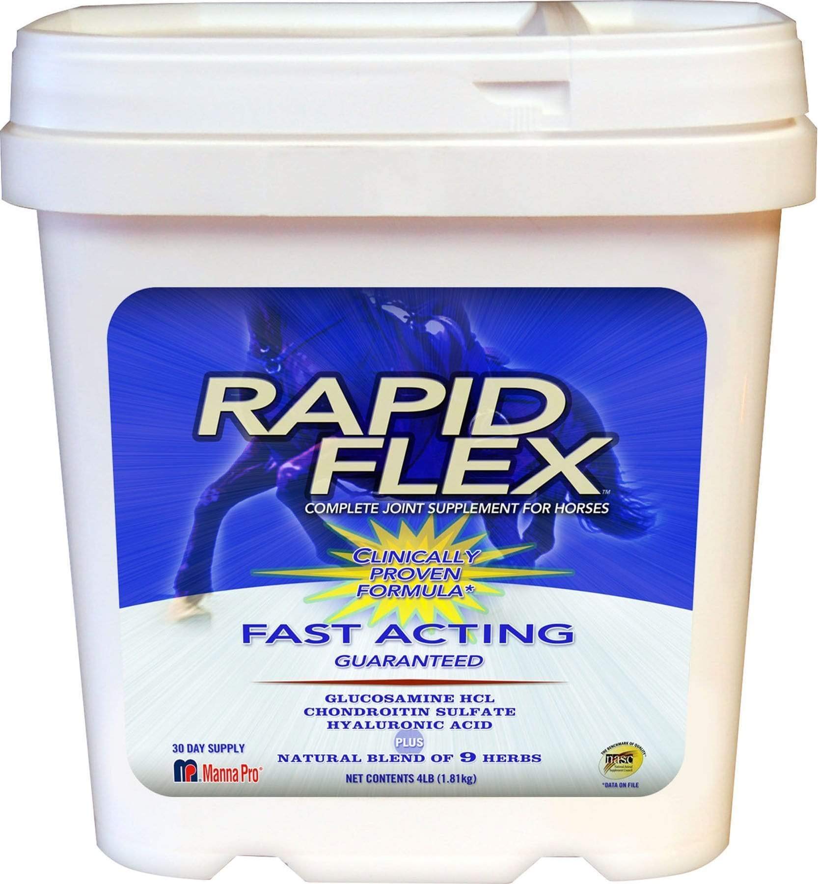 Manna Pro Rapid Flex - Fast Acting Joint Supplement for Horses - Clinically Proven Unique Patented Formula - 4 Pounds