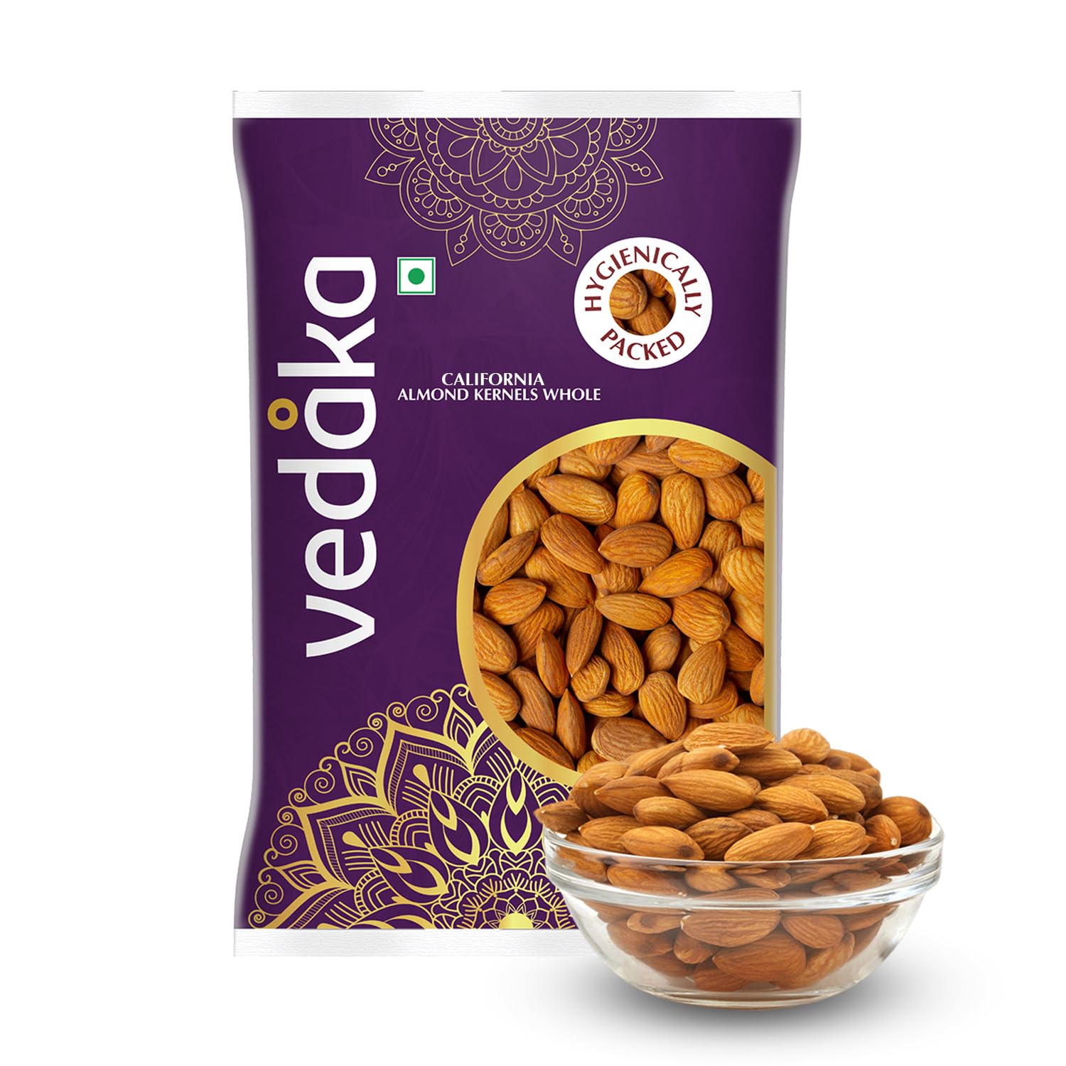 Amazon Brand - Vedaka California Almonds | 1 Kg | 100% Natural Badam Giri | Rich In Protein & Dietary Fiber | Crunchy Texture & Delicious Nutty Flavour | No Added Preservatives Or Artificial Flavors