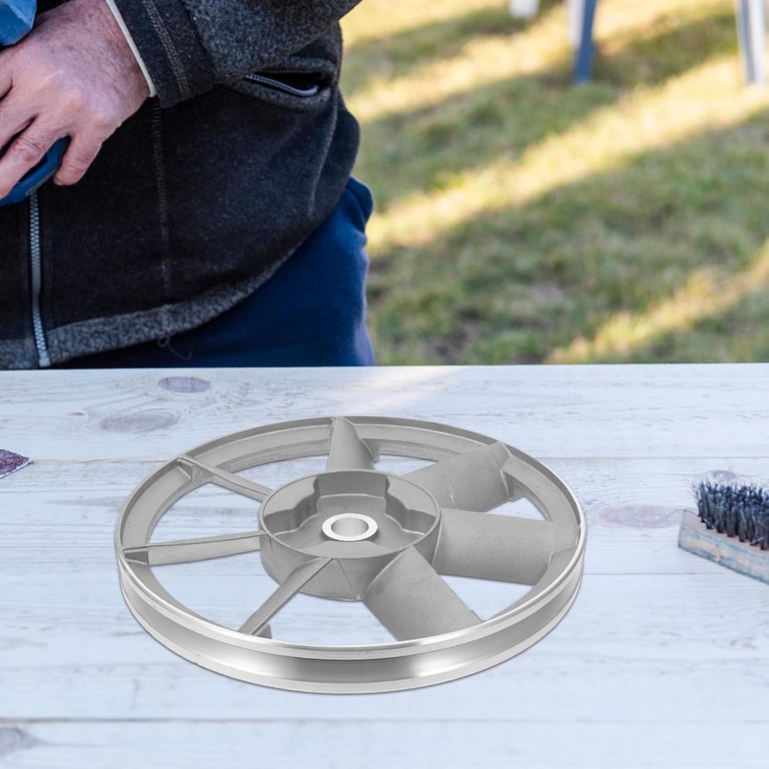 Compressor Motor Belt Pulley Air Compressor Belt Drive Wheel Aluminum Air Compressor Motor Pulley Air Pump Drive Wheel Heavy-Duty