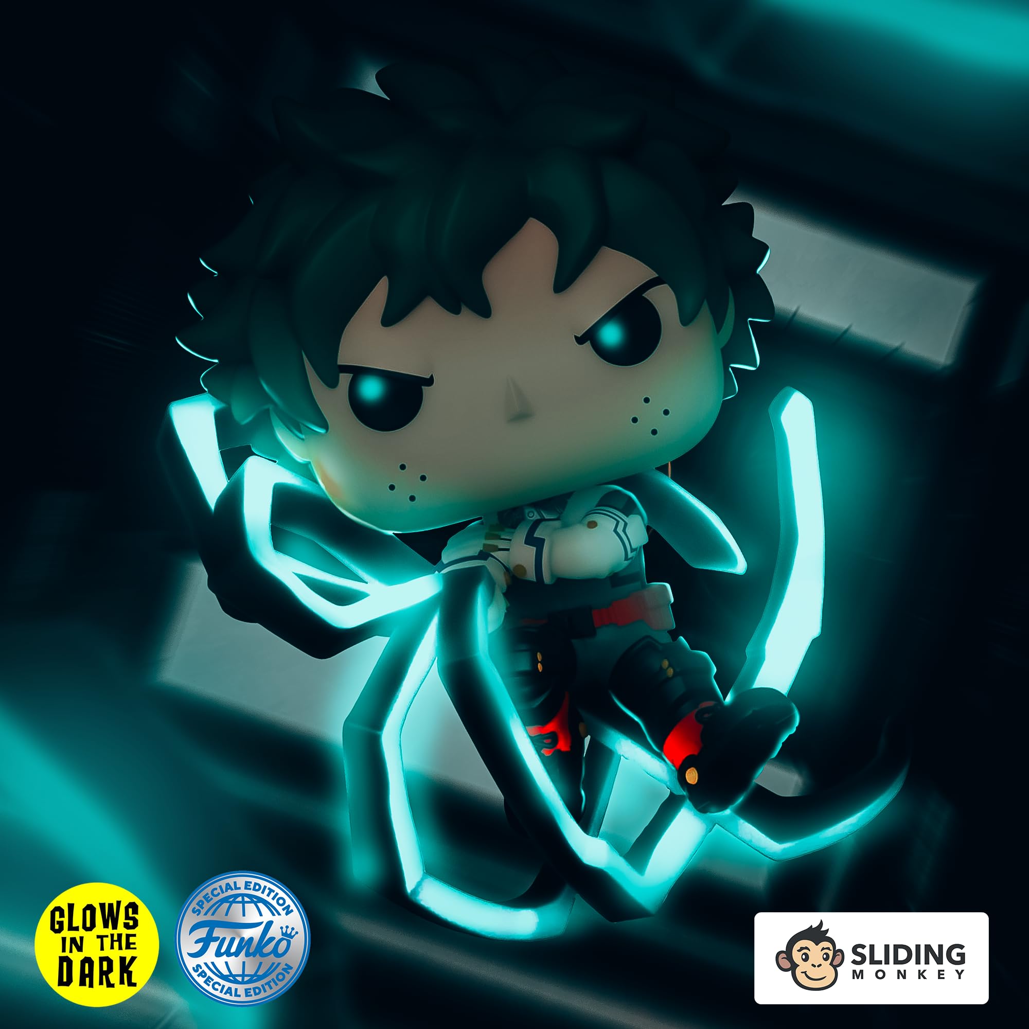 Funko Pop! Animation: My Hero Academia - Deku Blackwhip - Figura de Vinilo PX Que Brilla en la Oscuridad, 5 Pulgadas
