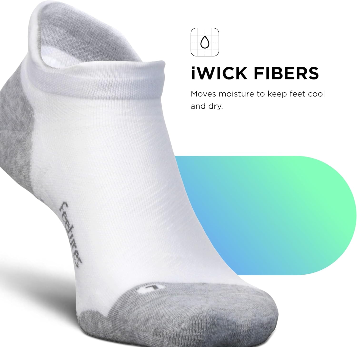 Feetures Elite Max Cushion No Show Tab Ankle Socks - Sport Sock with Targeted Compression - Image 5