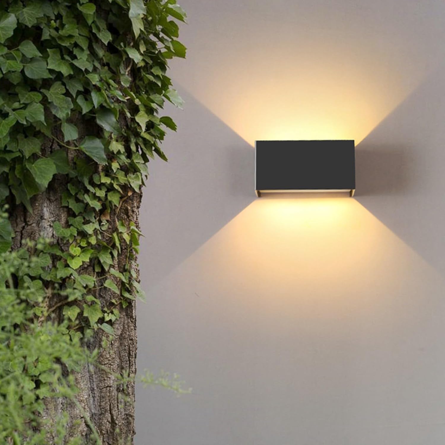 Garosa LED Up Down Wall Light Outdoor Wall Light IP65 Waterproof 24W Modern Porch Light Minimalist Wall Sconce Exterior Light for Porch Bedroom Living Room Hallway