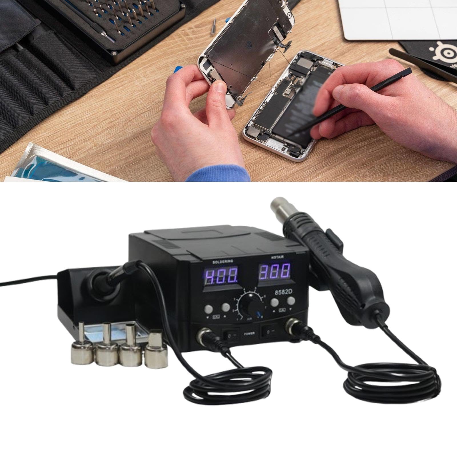 Station de Soudage à Air Chaud pour Composants électroniques et Outils de Réparation