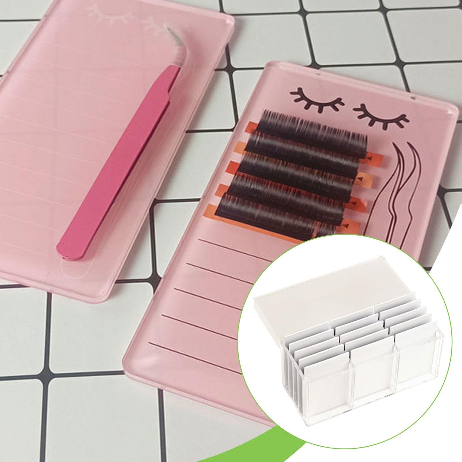 Boîte de Rangement pour Cils Support pour Outils de Greffe Porte-palette pour Cils Organisateur de Beauté Contenant à 15 Niveaux Robuste Adapté pour, Clair
