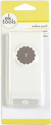 Miniatura 2 de EK Tools Punzón circular, borde festoneado de 1 pulgada, paquete nuevo, blanco