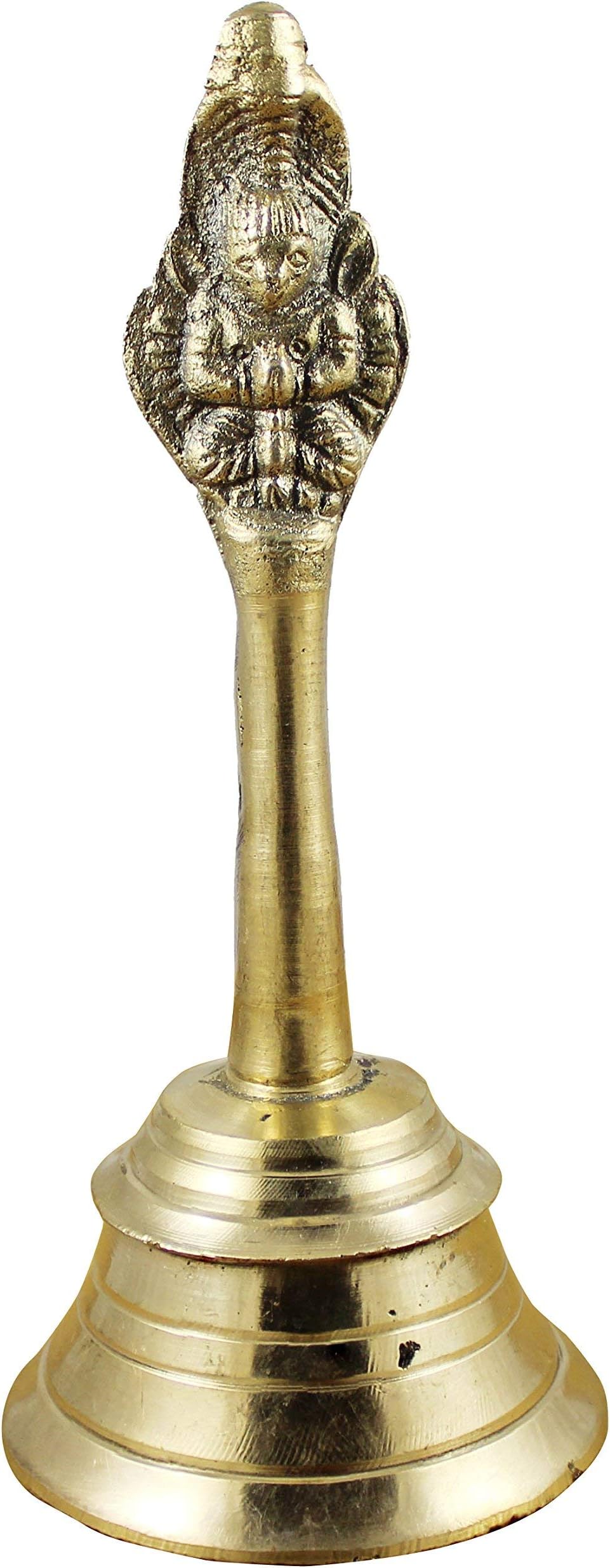 Hindu Hand Held Bell - Musical Jingle Brass Puja Pooja Prayer Bell - Indian Hindu Festivals & Christmas