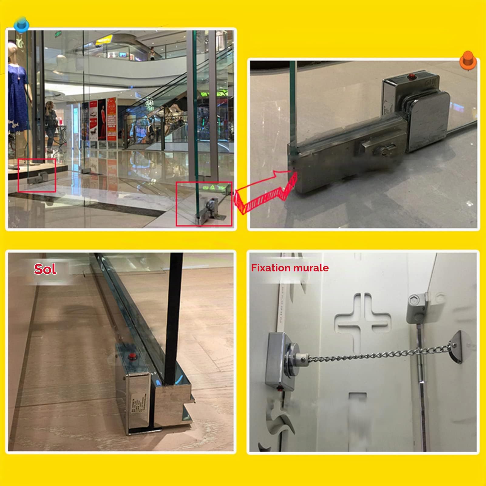 Butée de porte ElectromAgnetic, support de porte coupe feu 500N Aimant magnétique Butée de porte portable pour ou la sécurité à la maison(#2)