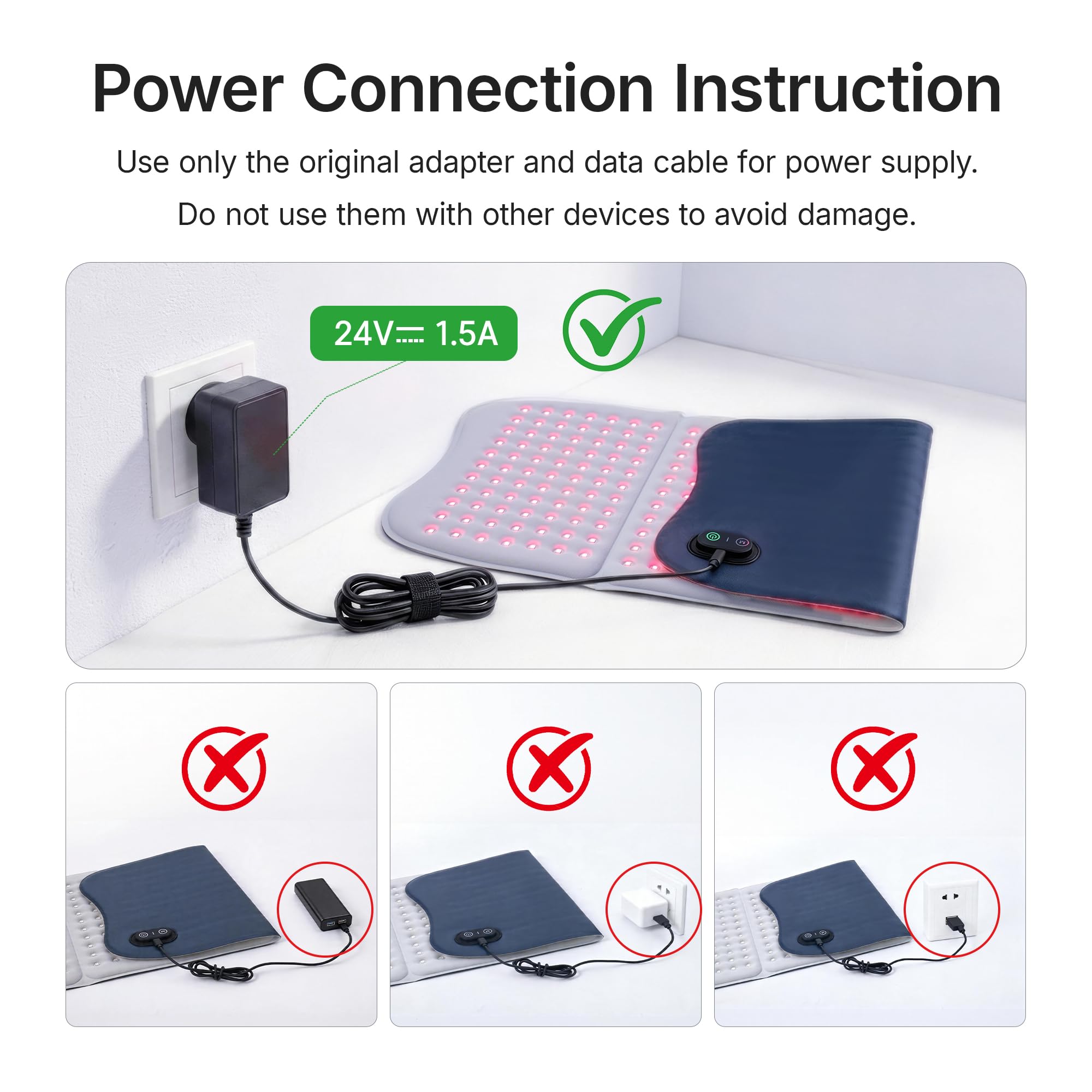Ceinture de luminothérapie rouge pour le corps, 76 x 30 cm, technologie TriChip™, tapis infrarouge 36W avec minuterie, soulagement des douleurs musculaires, 660nm & 850nm (Gris)