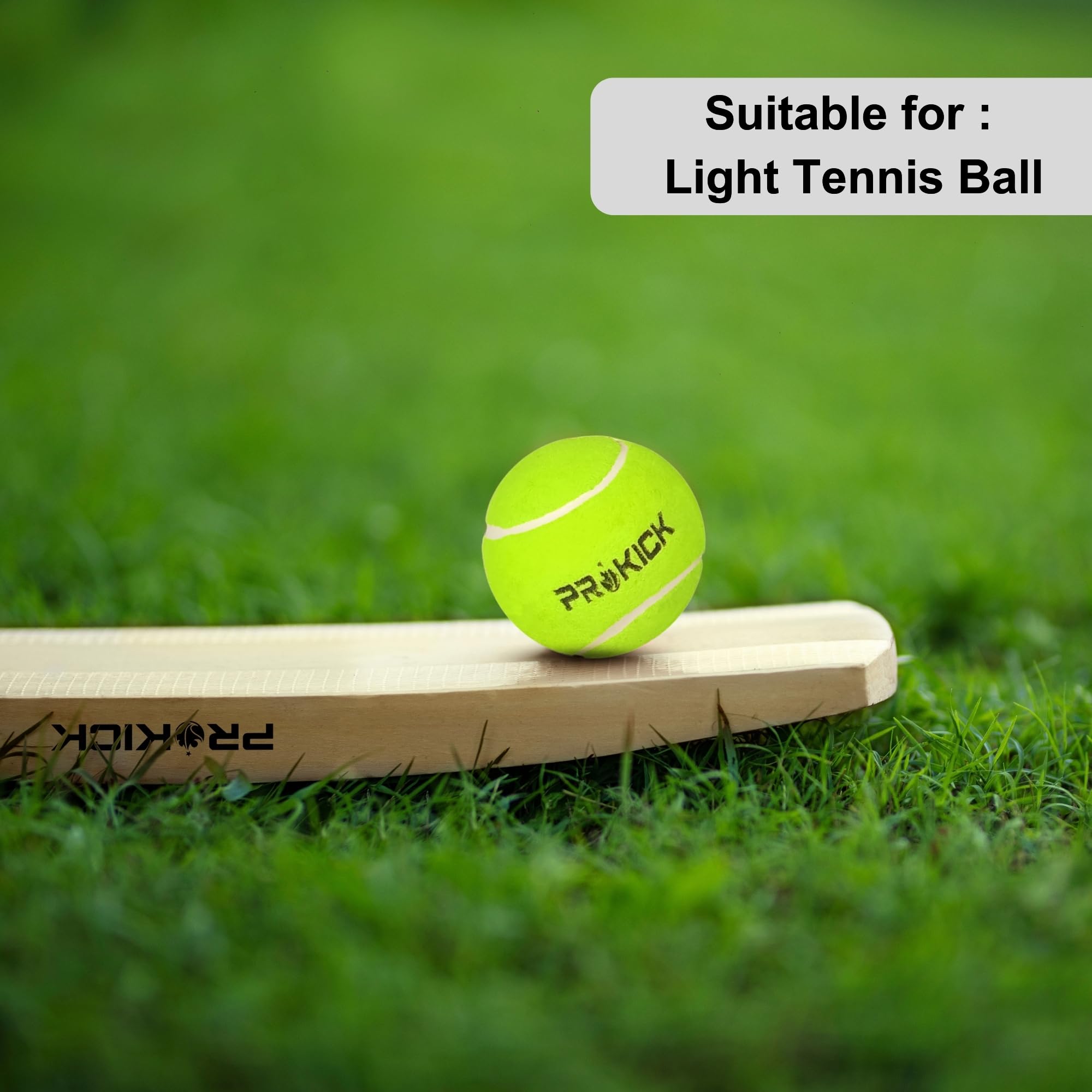 Prokick Domain Indian Willow/Popular Willow Cricket Tennis Ball Bat, Short Handle | Light Tennis Ball Bat | Full Size - Image 5 thumbnail