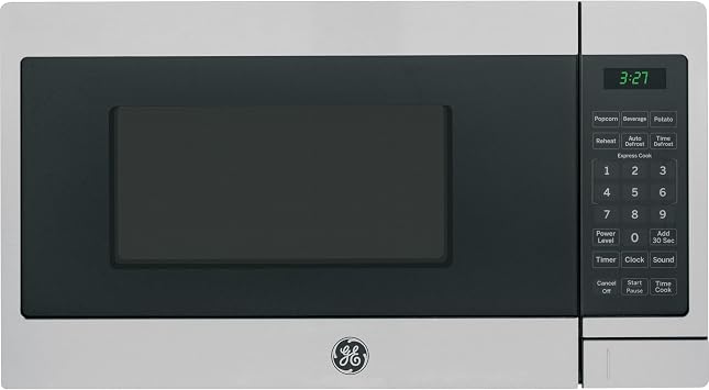 GE Spacemaker Countertop Microwave Oven, 0.7 Cu. FT, 700W with Removable Turntable, 6 Auto Menus, Instant On Controls, Easy A