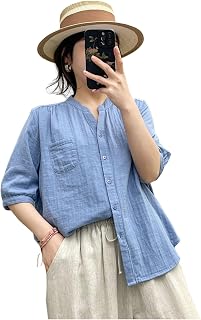 ガーゼ シャツ レディース ガーゼシャツ チュニック スタンドカラー ガーゼ シャツ ガーゼ シャツ レディース トップス 長袖 ブラウス 立ち襟 無地 2重ガーゼ 半袖シャツ 白シャツ ロングシャツ 五分袖