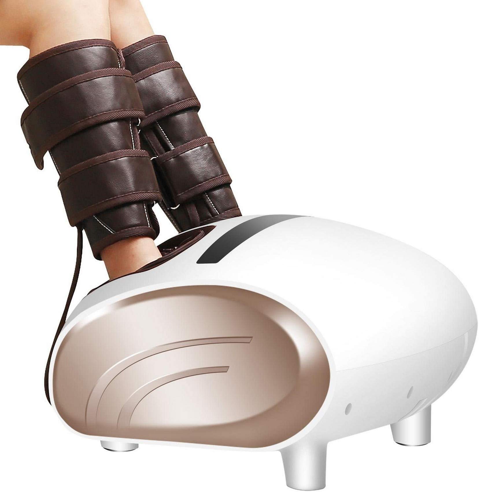 KANBUN Massaggiatore Plantare Relax Domestico con Rullo, impastamento, shiatsu e Massaggio a Pressione d'Aria Massaggio ai Piedi Bianchi con Riscaldamento e Funzione Musicale Cuscino massaggiante