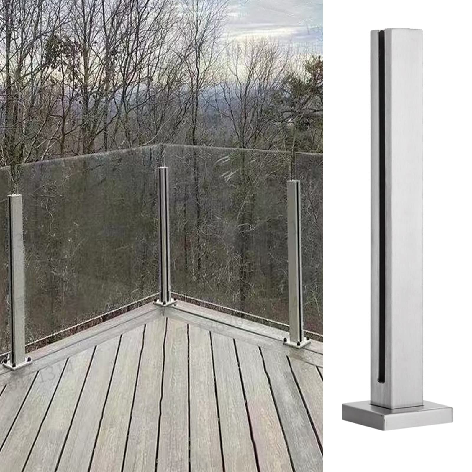 Panneau de clôture Tall S et poteau de balustrade 2050 pouces avec vis
