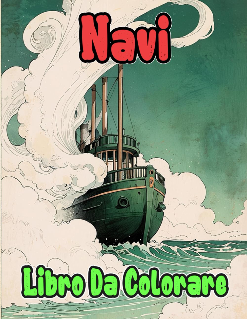 Navi Libro Da Colorare: Pagine A Colori Di Imbarcazioni Antichi Moderne Civili E Militari Transatlantici Sottomarini Marina Navigazione Fregate Barche ... Rilassamento | Bambini Adulti Adolescenti