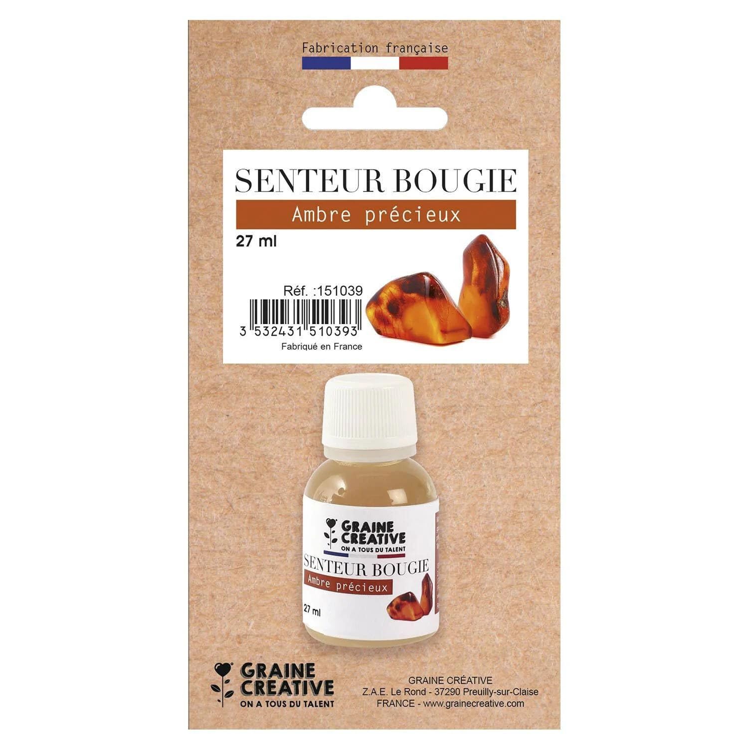 Graine Créative Perfume para Velas 27 ml - Ámbar Precioso