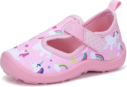 FANTURE Zapatos de agua para niños y niñas, lindas sandalias acuáticas, playa, piscina, parque acuático, tenis acuáticos, para niños pequeños y