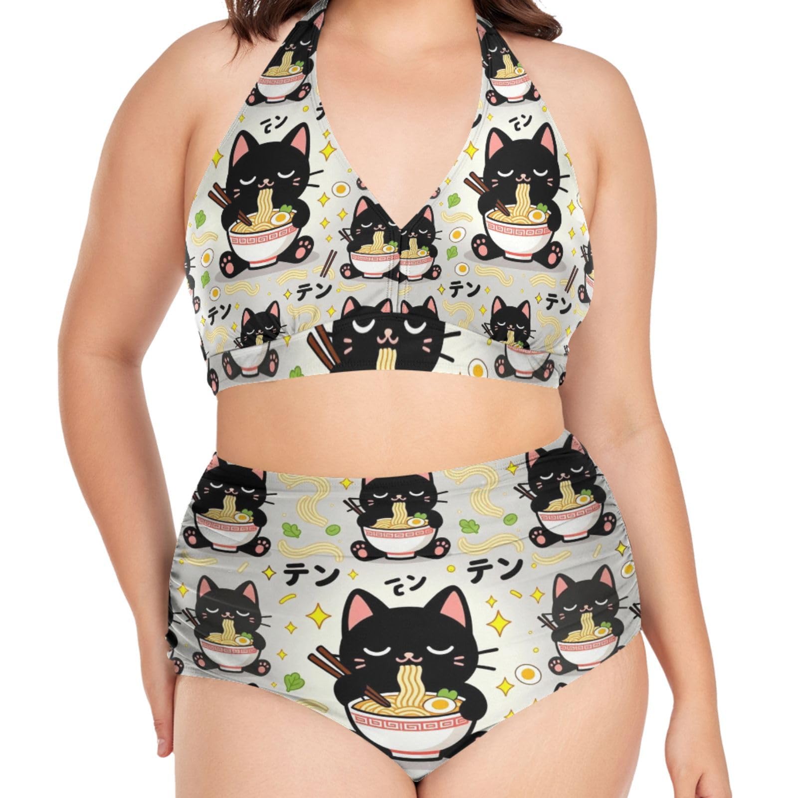 FRODOTGV Curvy damskie dwuczęściowe zestawy kąpielowe L-4XL