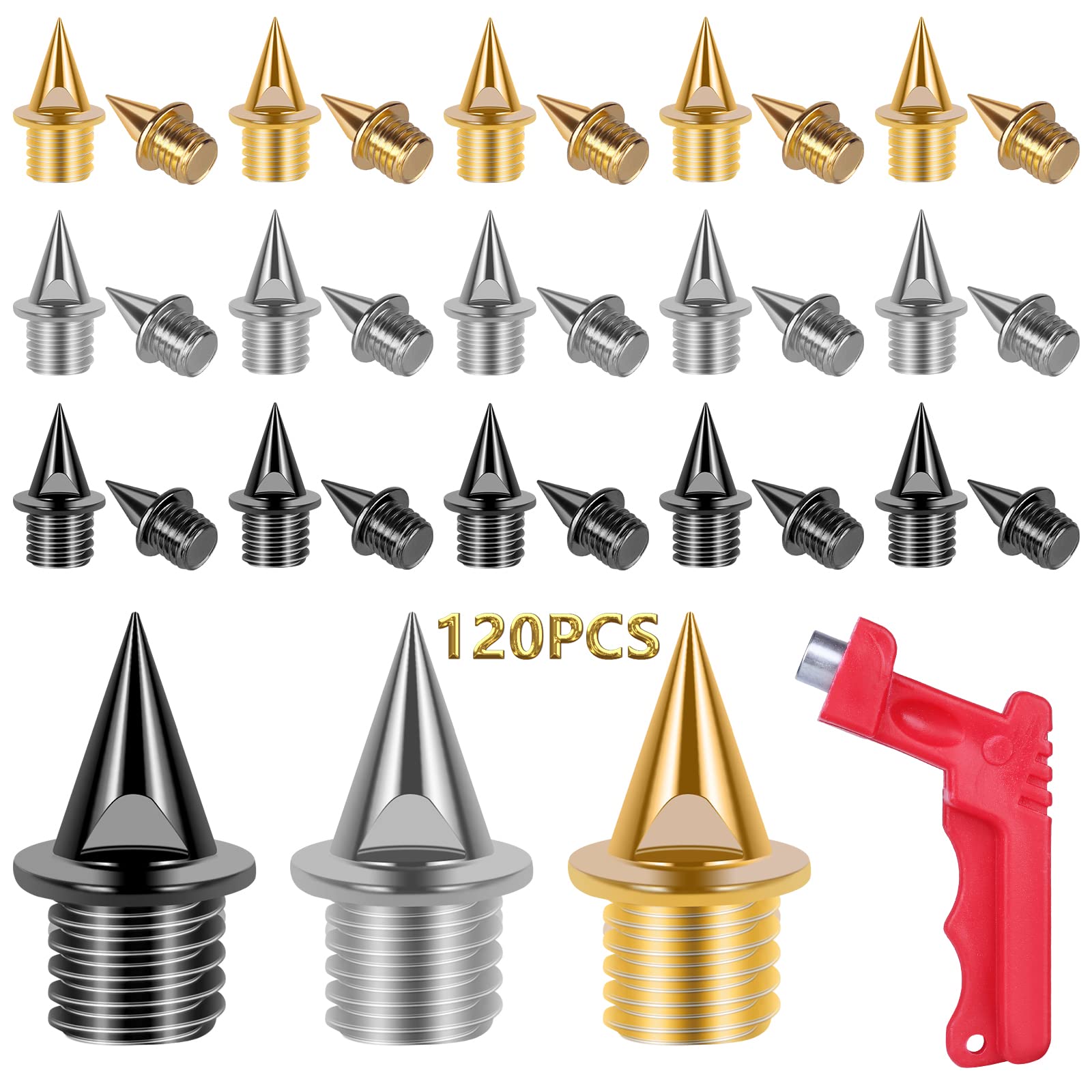 Buy 1/4 Inch Carbon Steel Track Spikes, 32 Pieces Lighter Weight Spikes