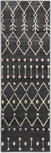 Miniatura 4 de WESTLOOM Alfombra de área de 2 x 8 pies, diseño de enrejado marroquí, oriental, para entrada, alfombra larga vintage, alfombra para interiores,