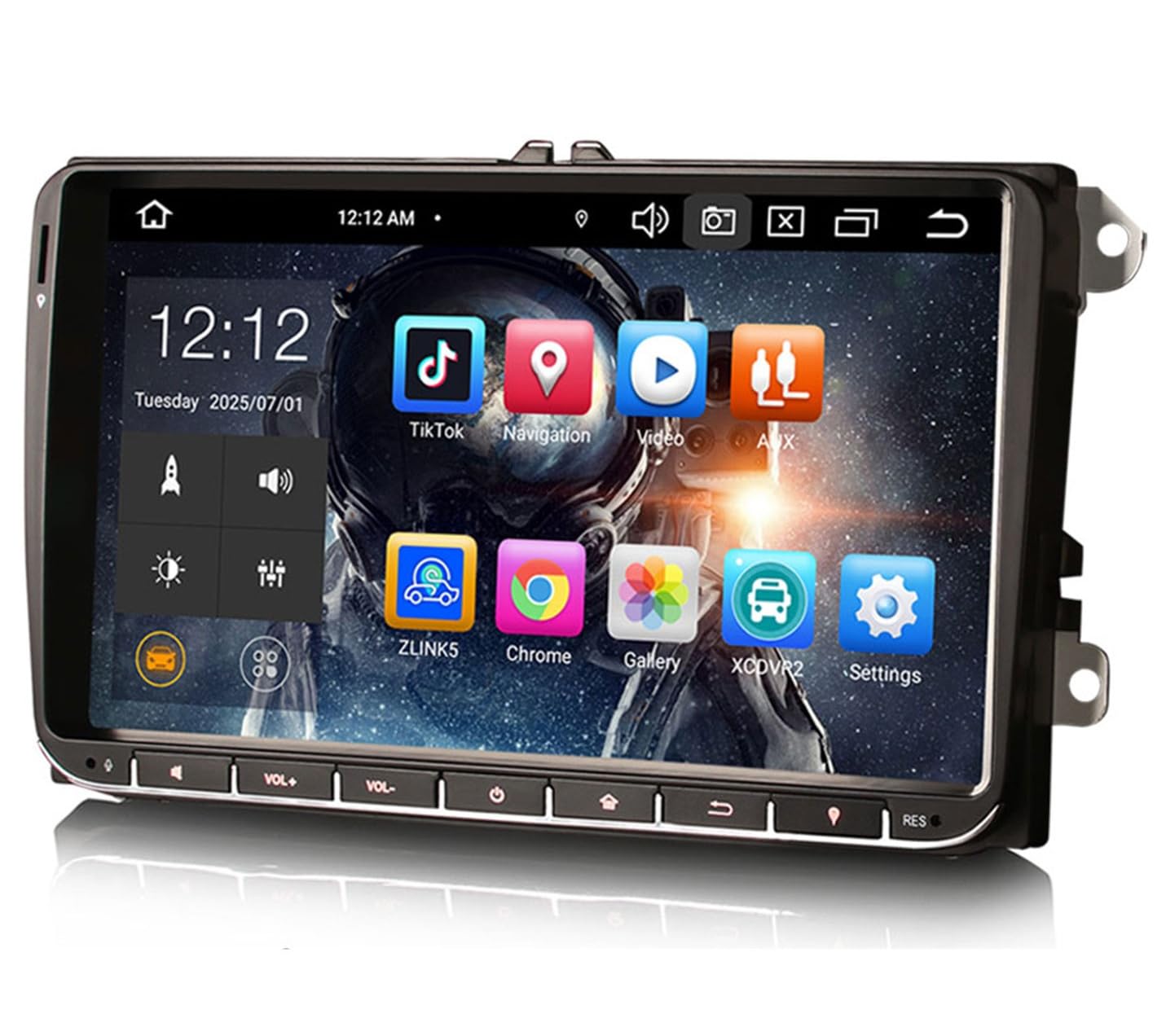 9" Android Autoradio pour VW Passat Polo Golf MK 5/6 Touran Jetta Polo EOS | 8-Core 4GB RAM 64GB ROM GPS Navigateur Carplay Android Auto DSP Bluetooth WiFi Dab+ TPMS DVR OBD OPS