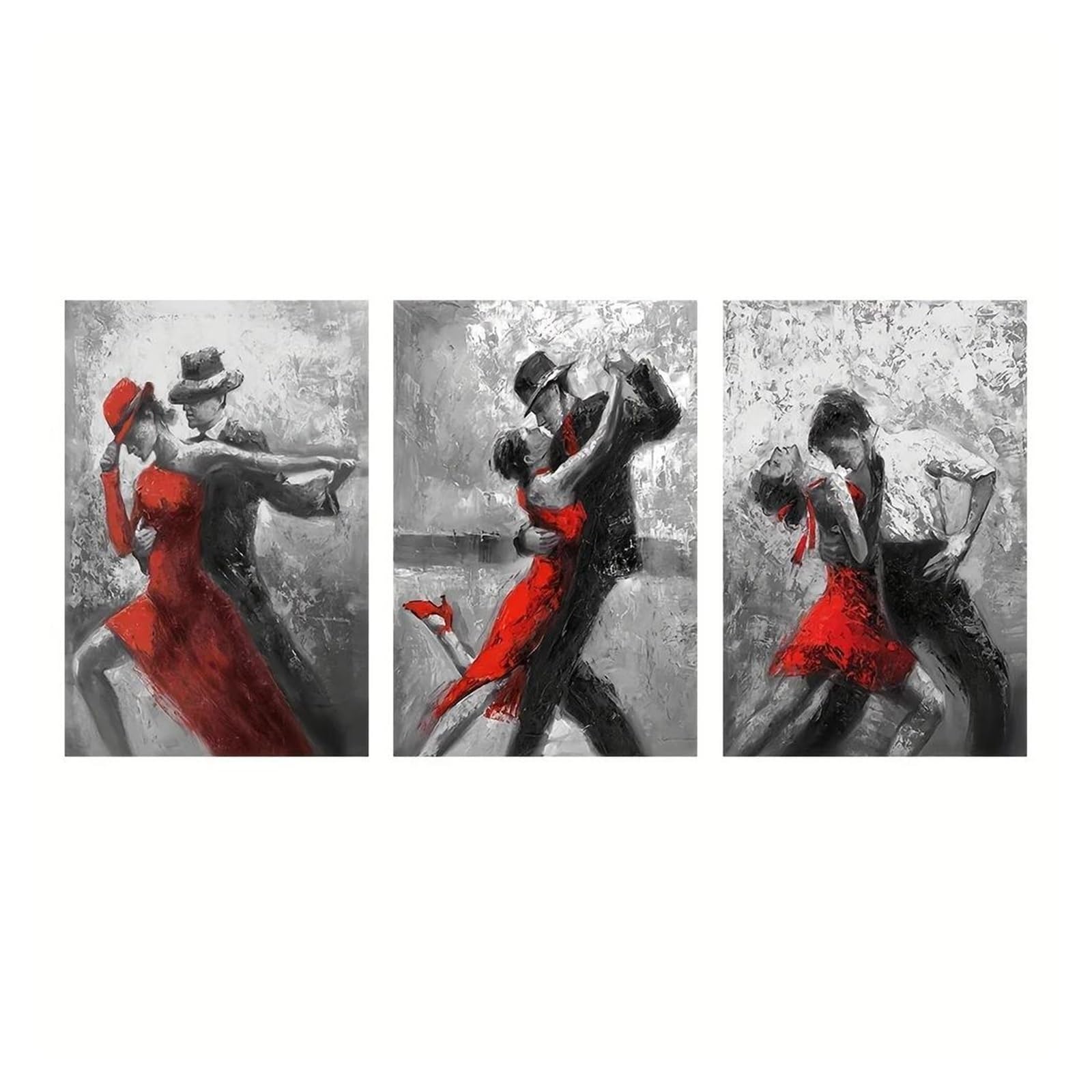 Tableau Déco Nature Danseuse Rouge et Noir Affiches Murale Salon Toile