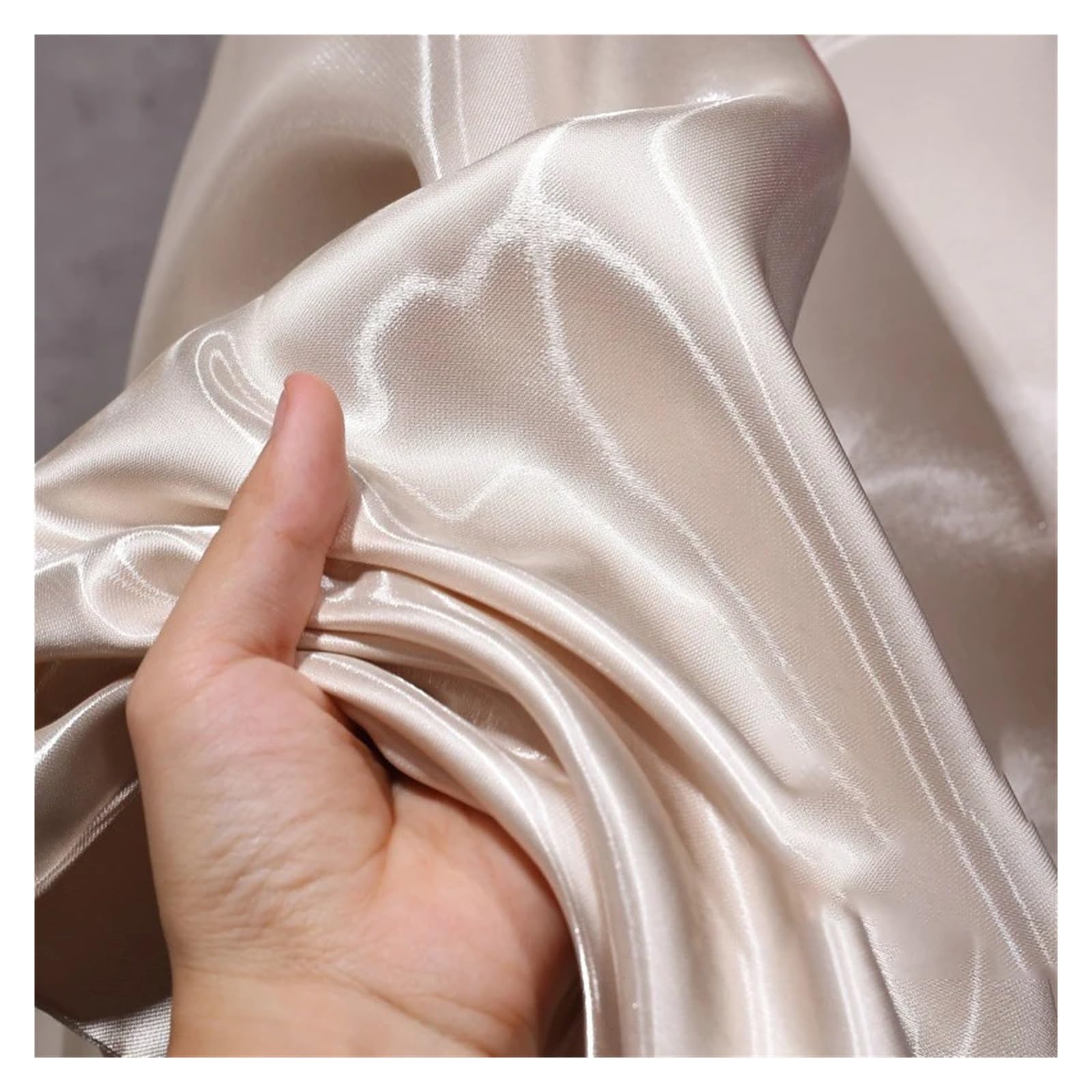 Satin Fabric Multi-Color Liquid Satin Reflective Crystal Fabric Smooth Sparkle Stiff Material for Craft(Color 10)