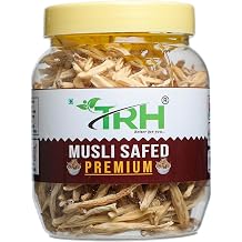 TRH Safed Musli Whole Dried Root, 100 g 100% Pure Natural Musli Safed Chlorophytum borivilianum No Artificial Colors, Flavors or Preservatives