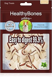 UrbanX HealthyBones Beef Rawhide Free Healthy Mini Chews for Australian Shepherd Pit Bull Mix and Other Large Mixed Breed Dogs Great Foods for Training Rewards, 7 Count