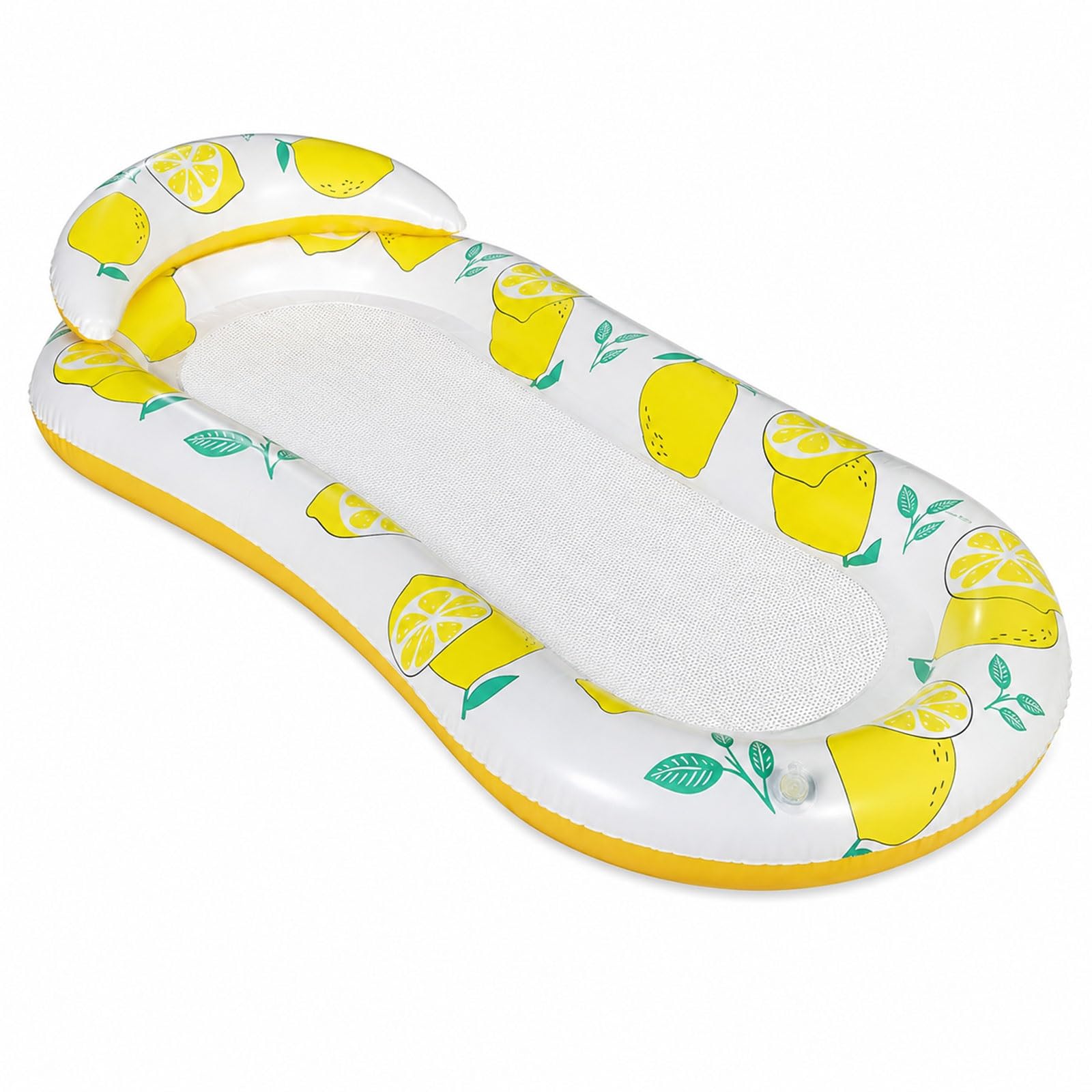 Balsa Reclinable De Playa con Estampado De Limón, Flotador De Piscina