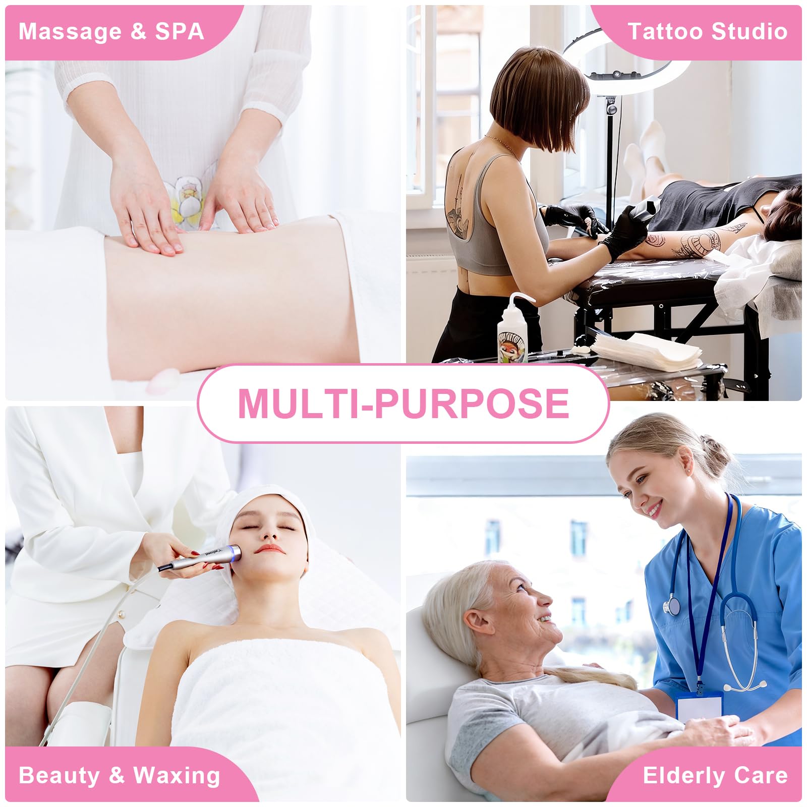 200 sábanas desechables de 31 x 71 pulgadas para mesa de masaje, no tejidas, fundas de cama de spa, impermeables, transpirables, desechables, para spa, tatuajes, salones de belleza, hoteles (rosa)