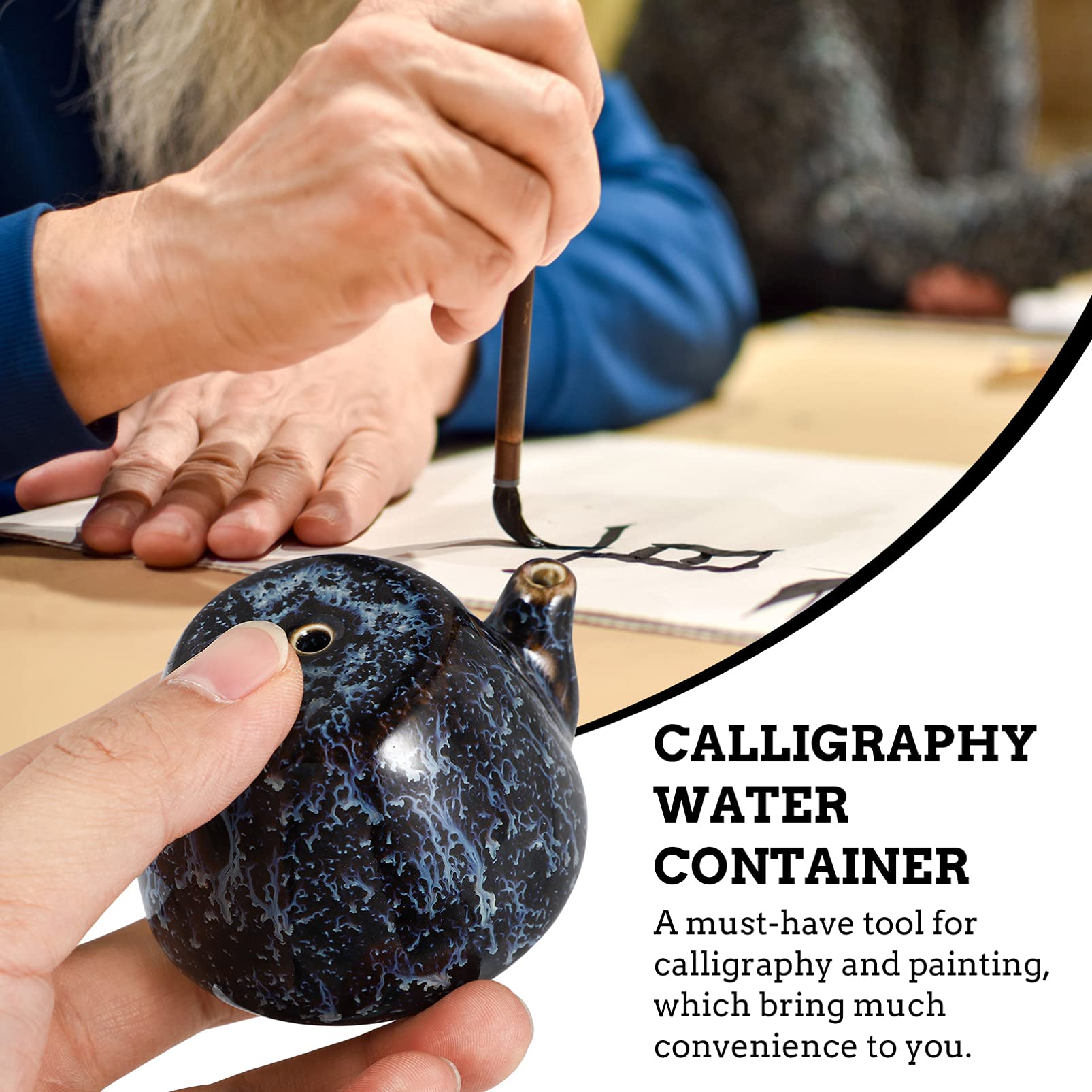 EXCEART 3stücke Kalligraphie Wassertropfer Aus Keramik Blauer Farbverlauf Tintentropfen Für Schreibwaren Leicht Und Tragbar Für Kalligrafie Und Malerei Perfektes Für Kunstliebhaber