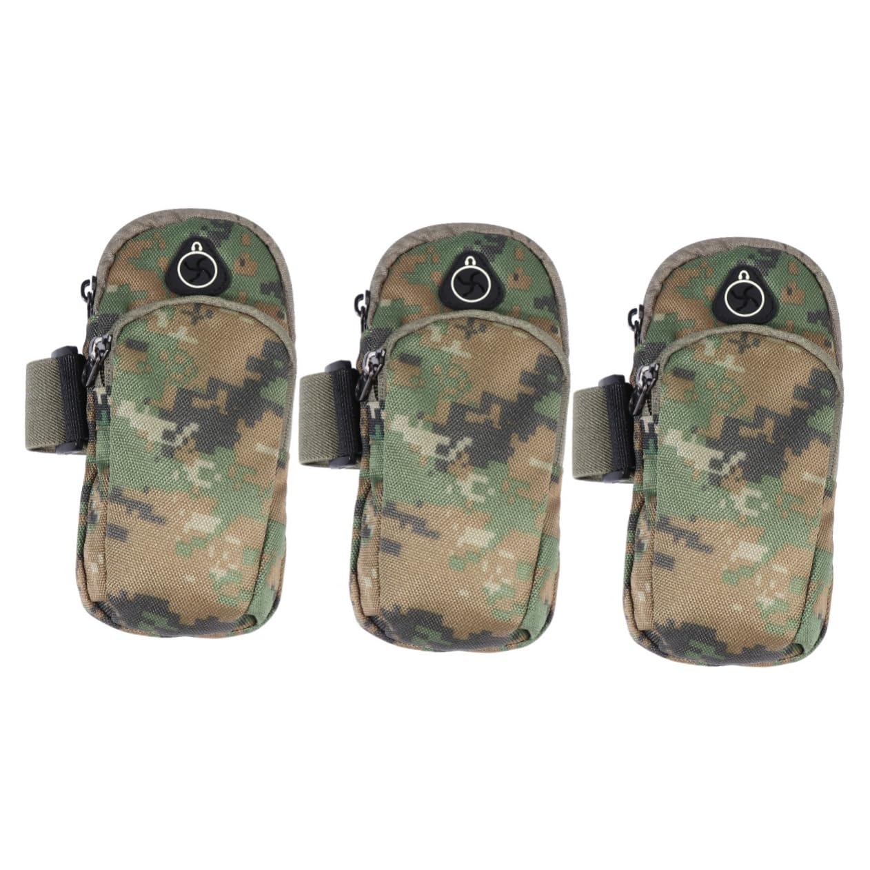 DOITOOL 3piezas Bolsillo para Móvil Deportivo Funda De Brazo para Correr y Ejercicio para Hombres y Mujeres Accesorio De Outdoor Color Verde