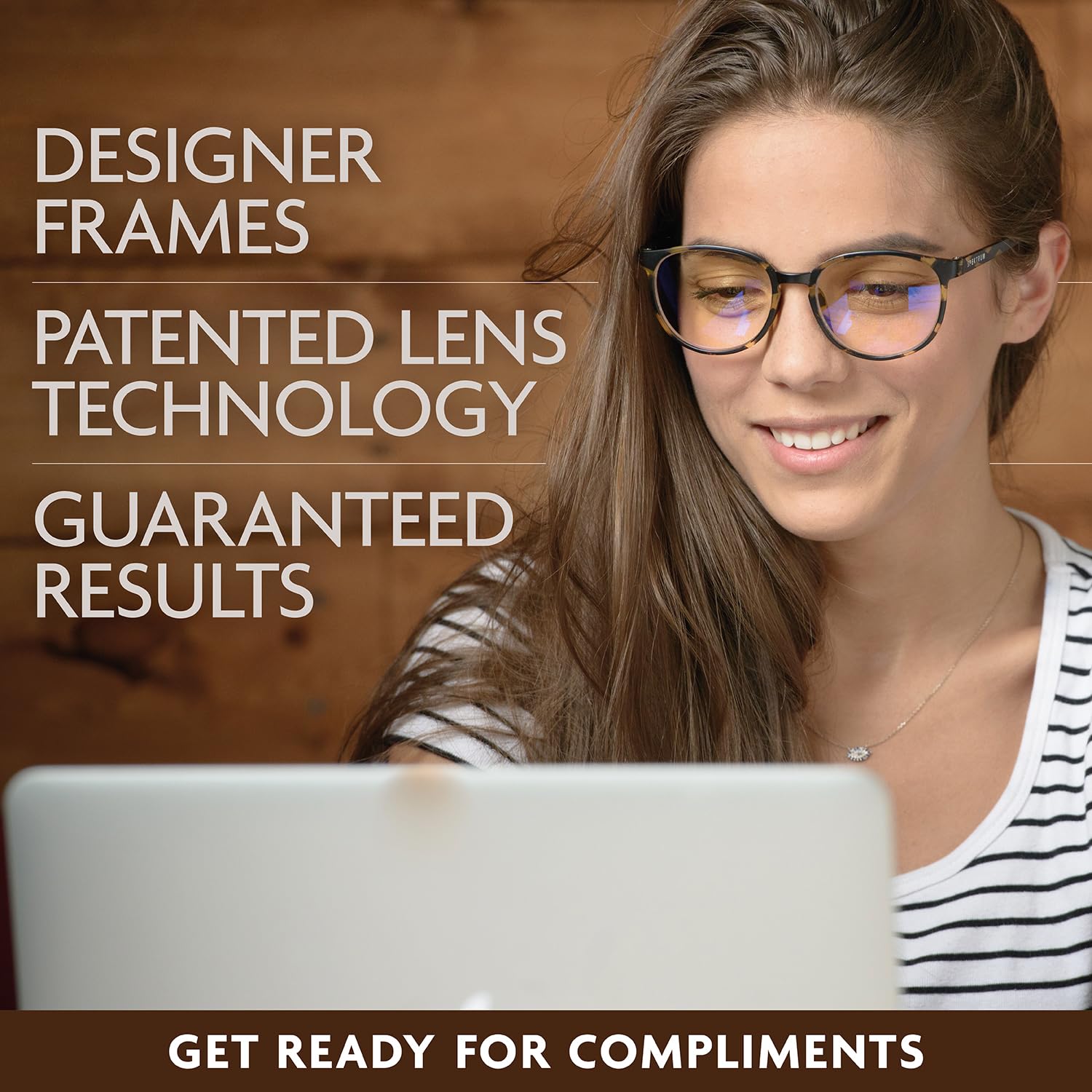 Prospek Blue Light Glasses Women Oversized, Computer Reading Glasses Artist (+3.00 Magnification) - High Optical Quality Clear Lenses