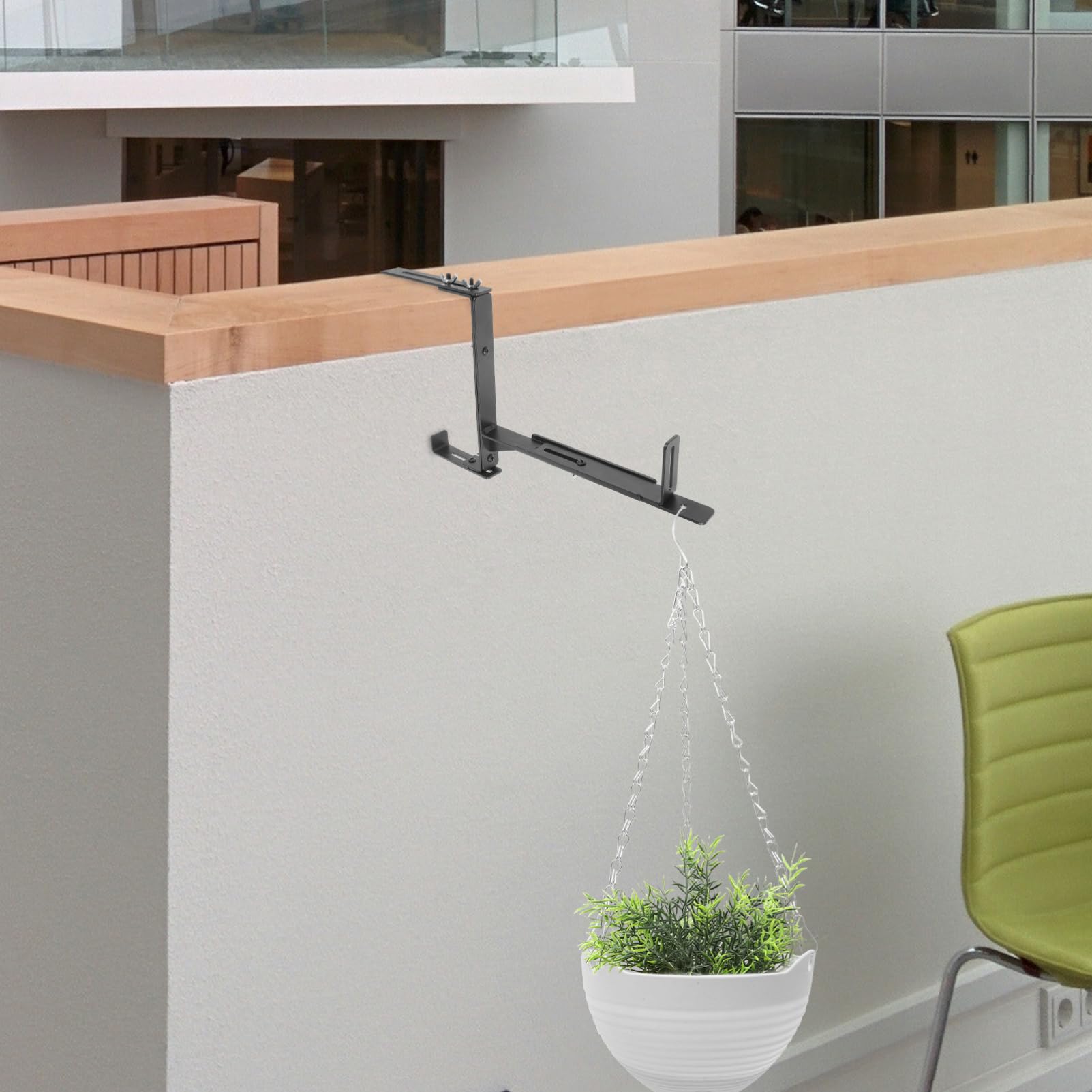 ibasenice Balkonhalter für Blumenkasten Pflanzenhaken-halterung Fensterkasten-unterstützung Robustes Material Einfache Montage Wand oder Geländer Hohe Tragkraft für Blumentöpfe und Andere