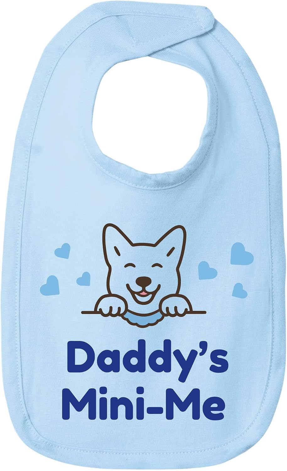 Personalized Baby Bib – Custom Text – Premium Infant Jersey Bib – Cute Dog Design for Newborns