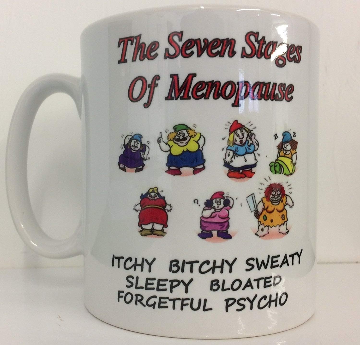 Menopause Mug The Seven Stages of Menopause Funny Novelty Cute