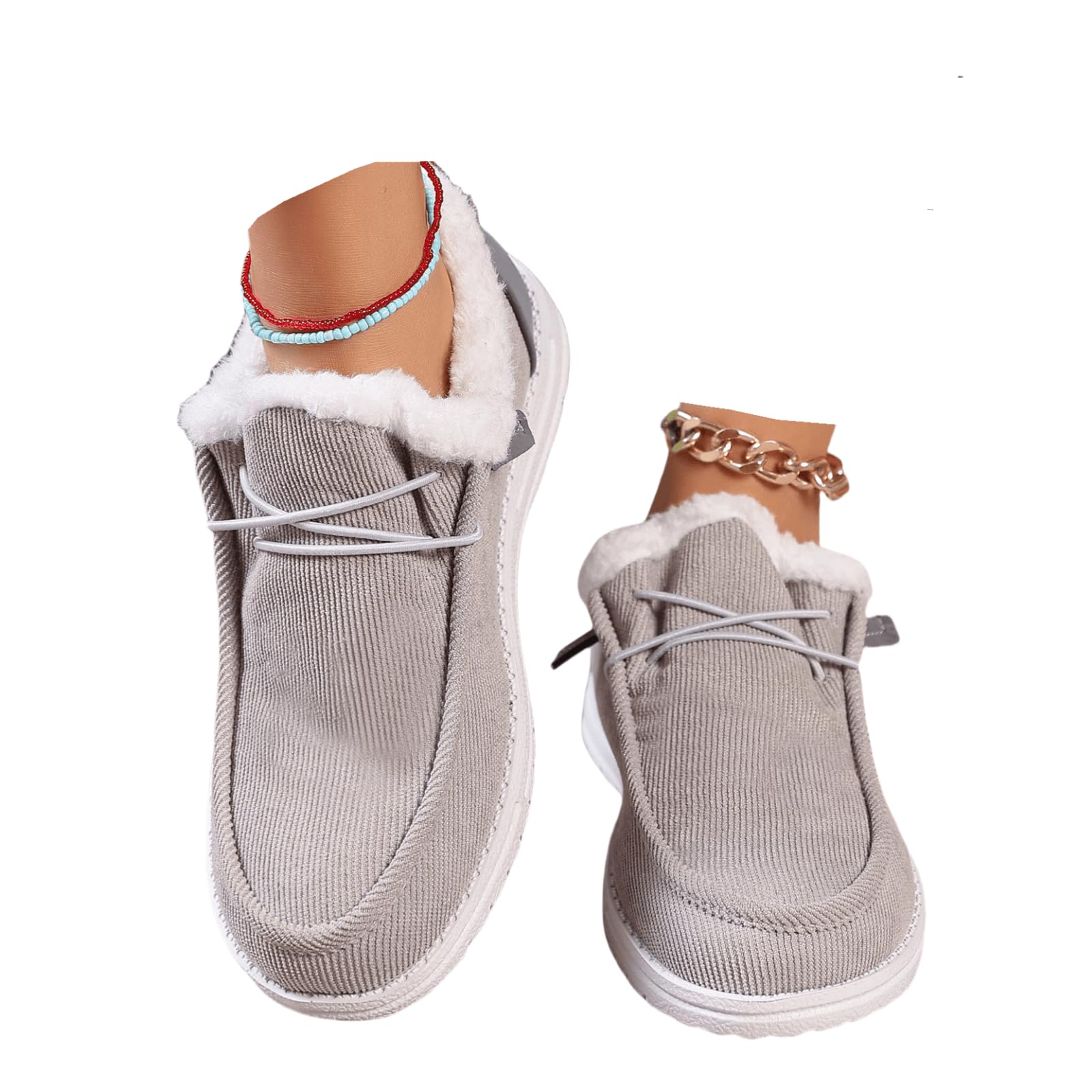 Boots For Women 2025 Ankle Booties Winter Snow Boots Slip on Fur Lined Cold Weather Warm Comfortable Loafers